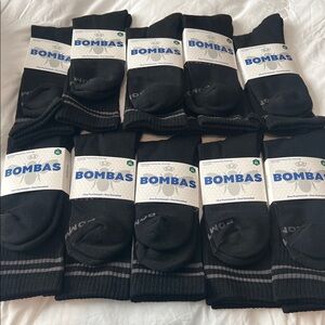 Bombas Men's Athletic Black Socks SIZE XL LOT OF 10 socks 🔥